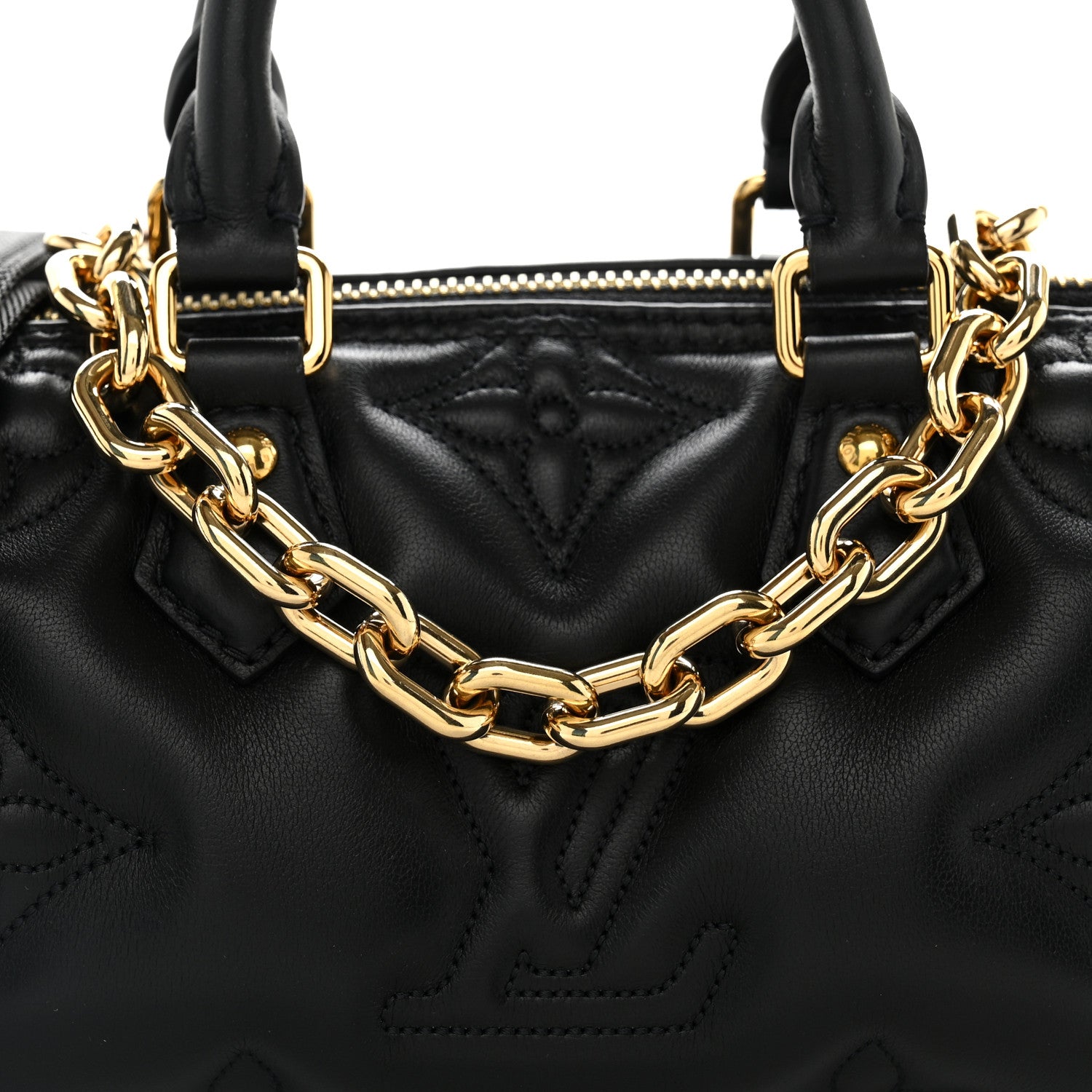 Louis Vuitton Calfskin Bubblegram Papillon BB Black 7 of 9