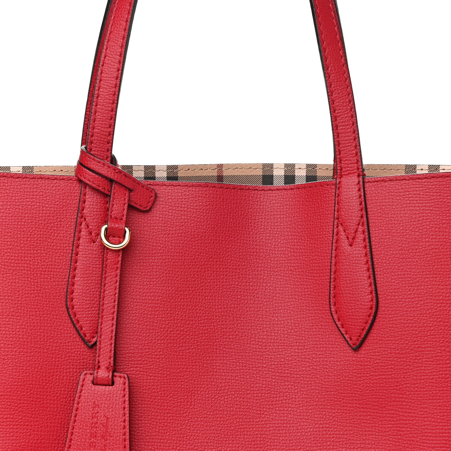 Burberry Haymarket Check Medium Reversible Tote Red 11 of 16