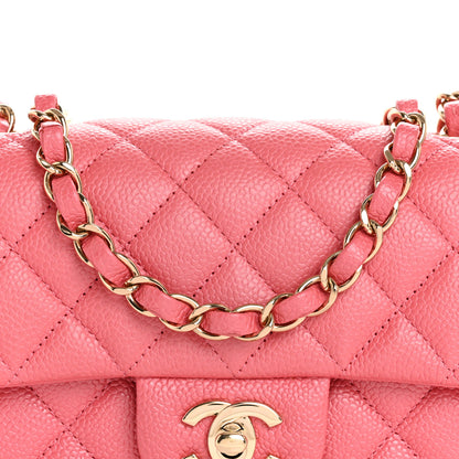 Chanel Iridescent Caviar Quilted Mini Rectangular Flap Pink 8 of 10