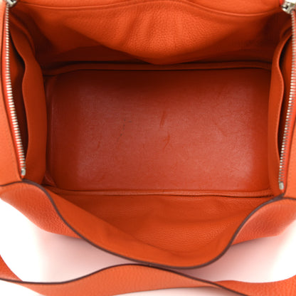 Hermes Taurillon Clemence Lindy 34 Orange 4 of 9
