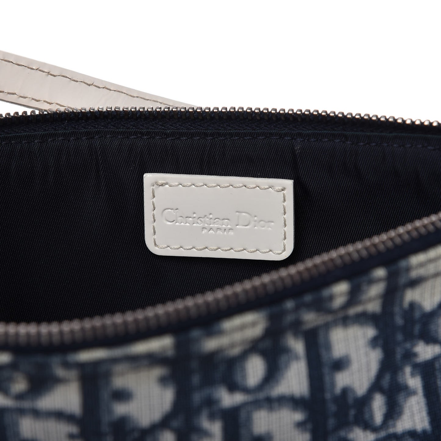 Monogram Mini Saddle Pochette White Blue