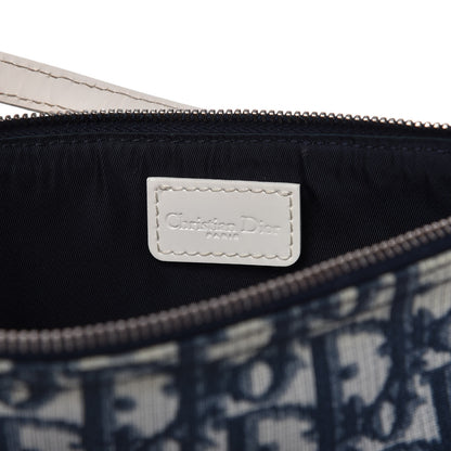Christian Dior Monogram Mini Saddle Pochette White Blue 8 of 10