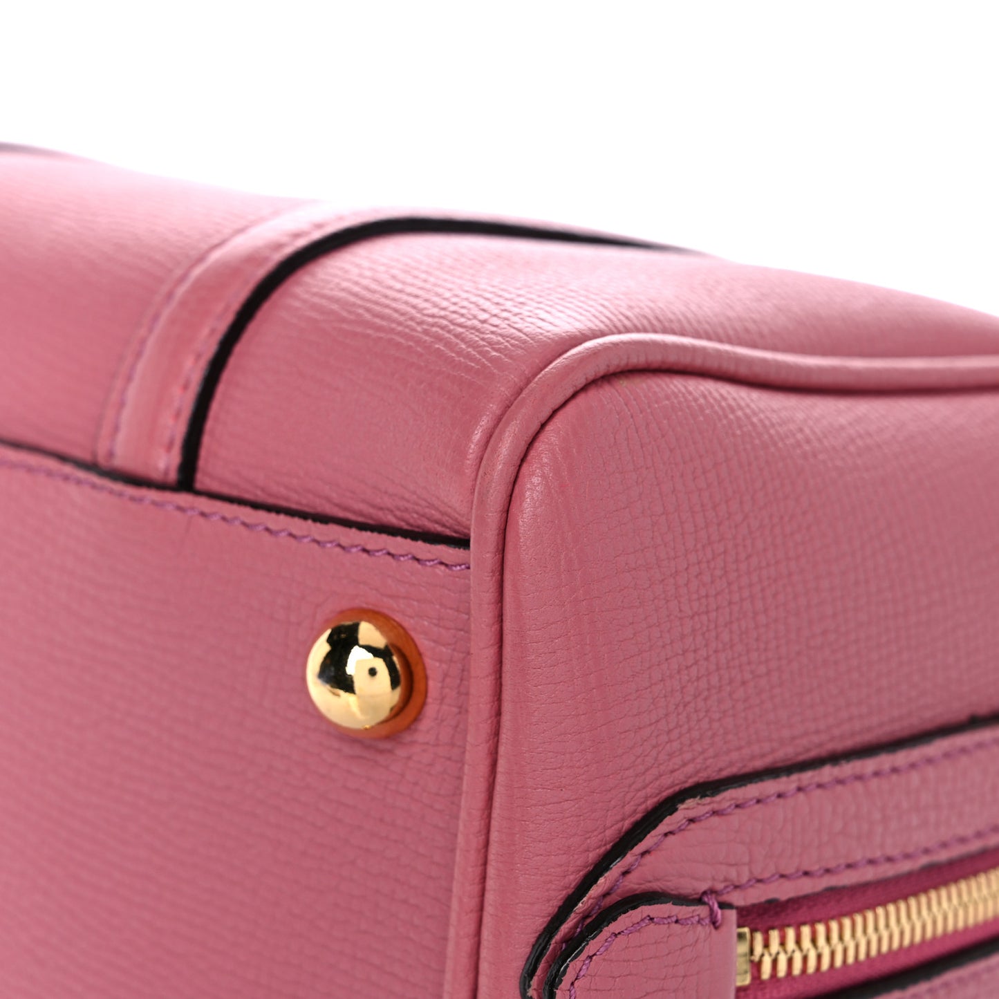 Derby Calfskin Small Alchester Bowling Bag Mauve Pink