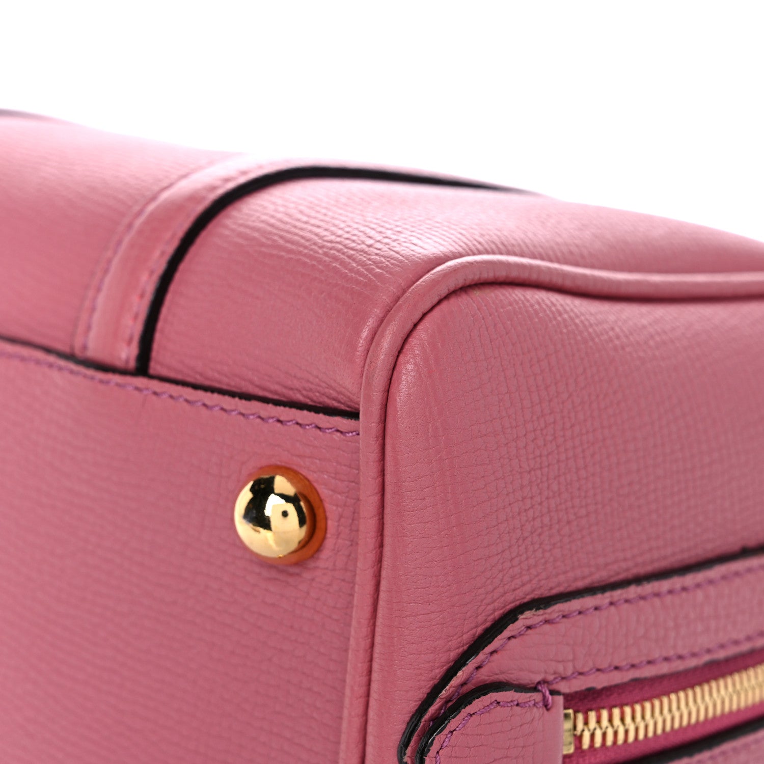 Burberry Derby Calfskin Small Alchester Bowling Bag Mauve Pink 9 of 11
