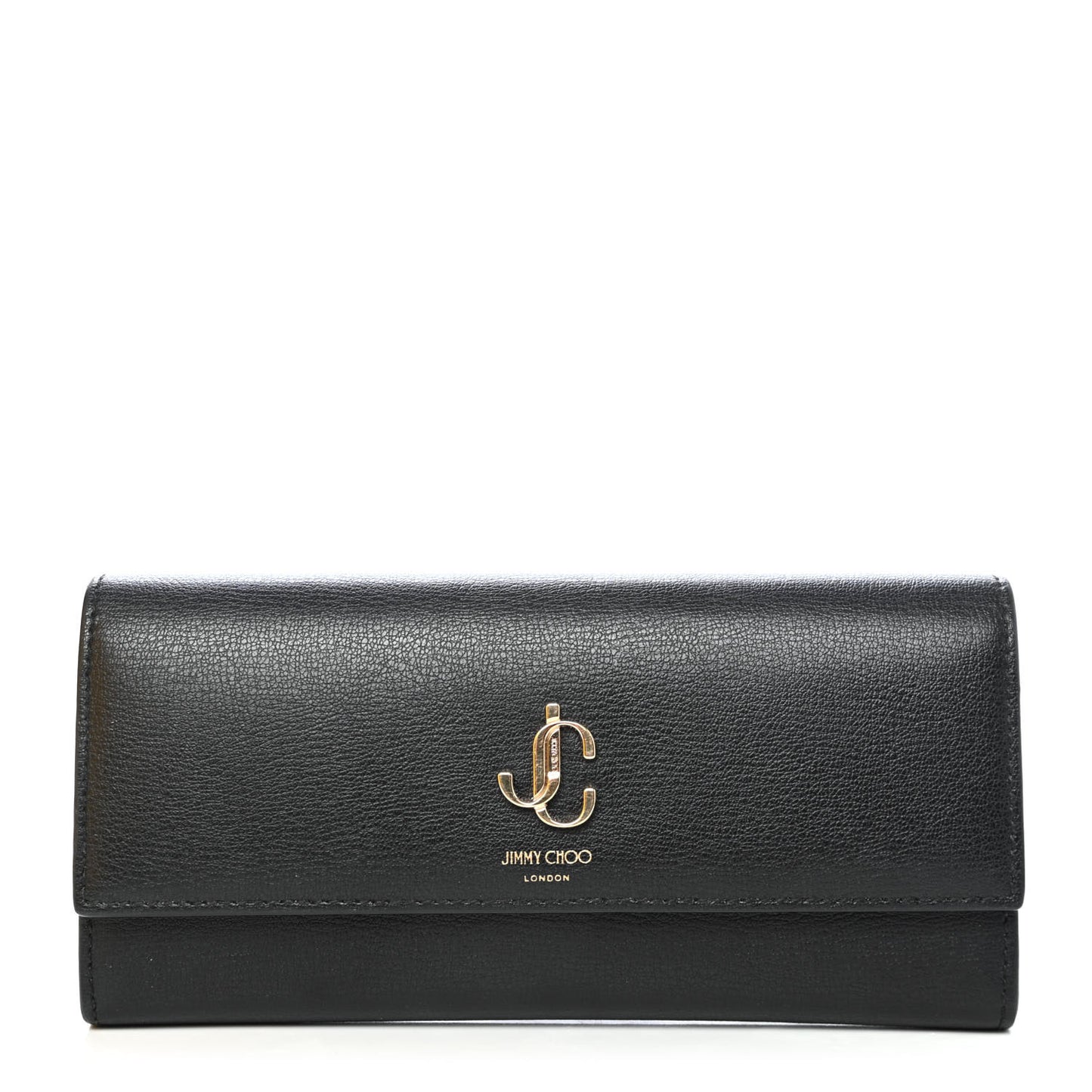 Calfskin Martina Continental Wallet Black