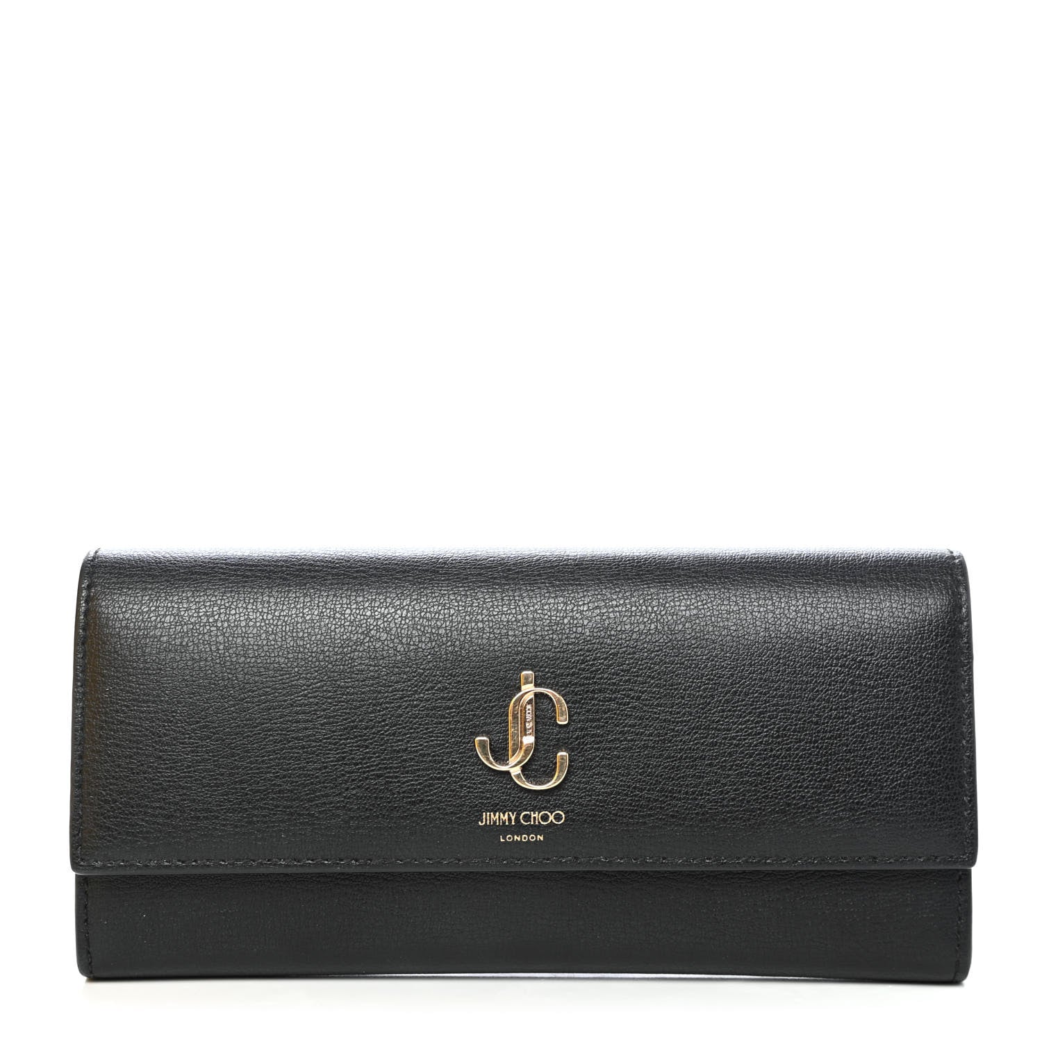 Jimmy Choo Calfskin Martina Continental Wallet Black 1 of 4