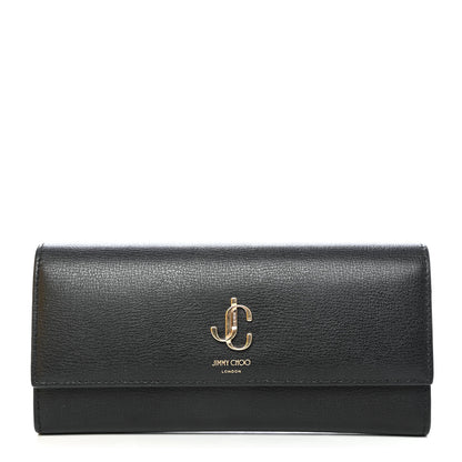 Jimmy Choo Calfskin Martina Continental Wallet Black 1 of 4