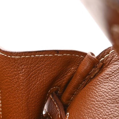 Hermes Toile Barenia Birkin 35 Fauve 9 of 24