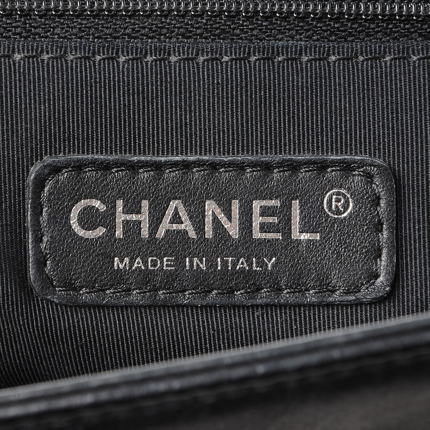Chanel Calfskin Embossed Stitch Large Boy Flap Black 7 of 10
