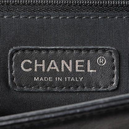 Chanel Calfskin Embossed Stitch Large Boy Flap Black 7 of 10