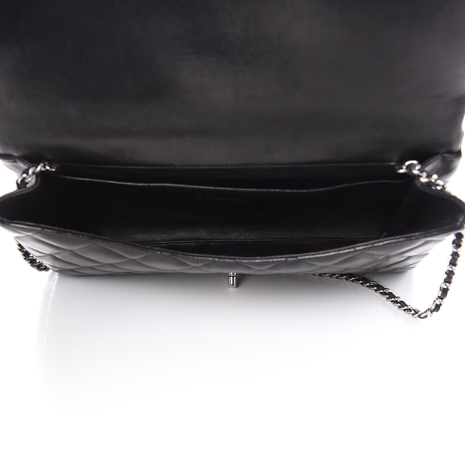 Chanel Lambskin Quilted Clutch With Chain Flap Black 6 of 16