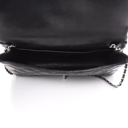 Chanel Lambskin Quilted Clutch With Chain Flap Black 6 of 16