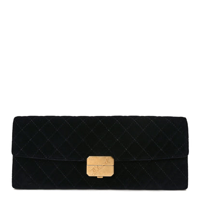 Chanel Velvet Quilted Paris Hamburg Clutch Black 1 of 7