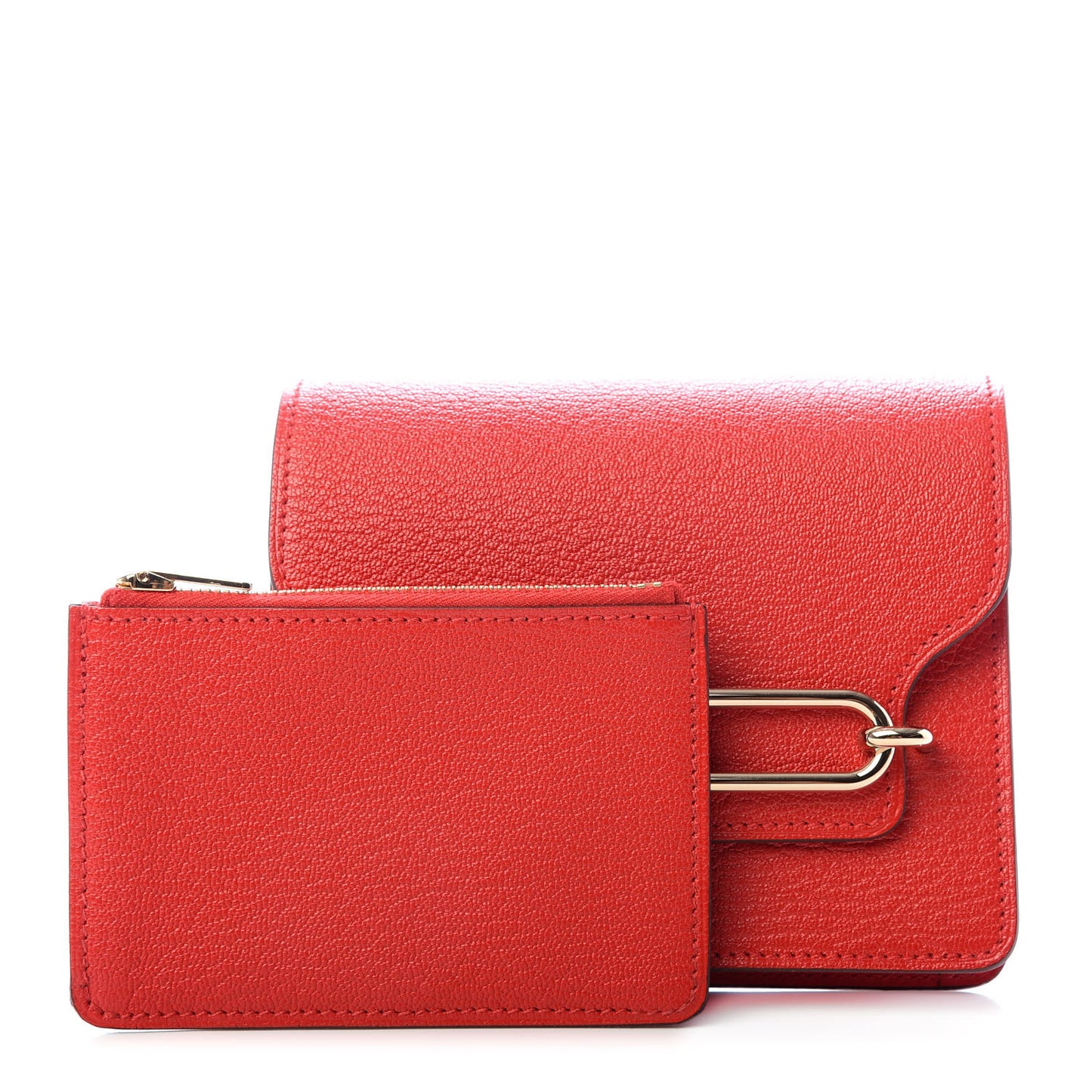Chevre Mysore Roulis Slim Wallet Rouge De Coeur