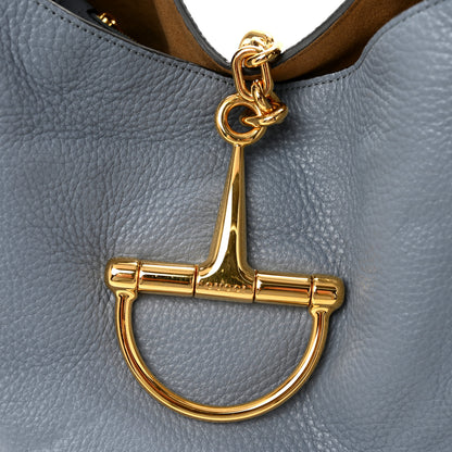 Gucci Grained Calfskin Softbit Maxi Shoulder Bag Dusty Blue 12 of 14
