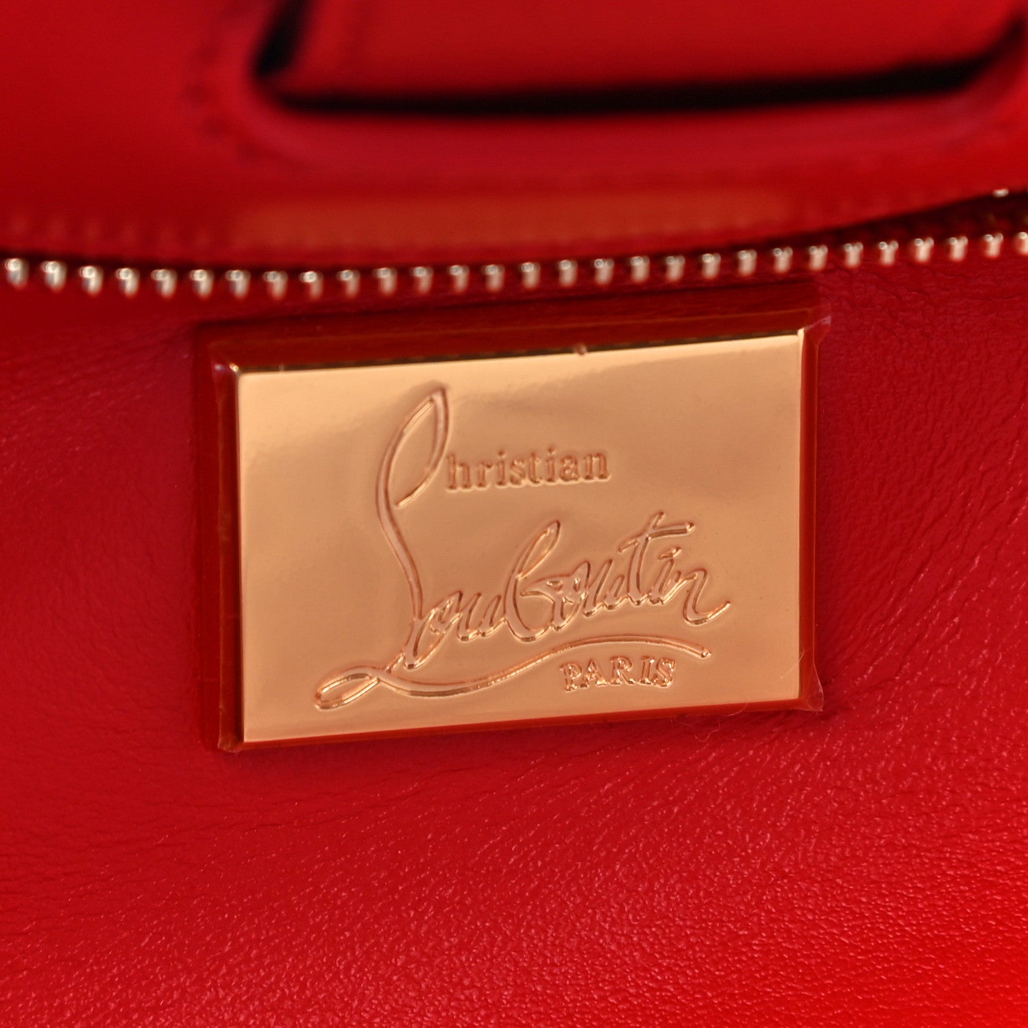 Christian Louboutin Calfskin Patent Studded Small Paloma Red 6 of 9