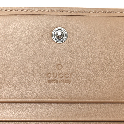 Gucci Calfskin Matelasse Monochrome GG Marmont Card Case Wallet Camelia 6 of 8