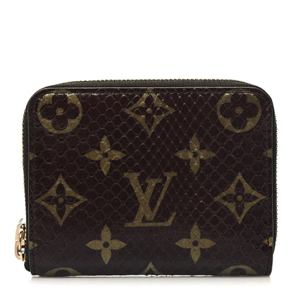 Louis Vuitton Snakeskin Monogram Zippy Padlock Coin Purse Brown 1 of 7