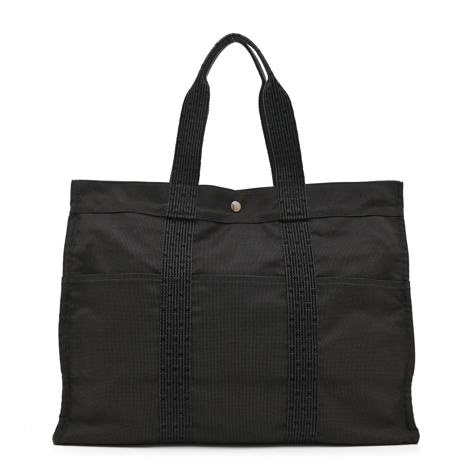 Hermes Canvas Herline Tote GM Grey 1 of 11