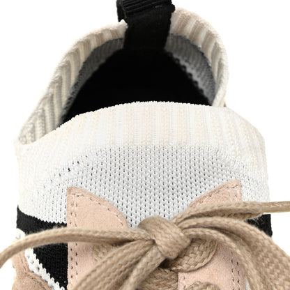 Chanel Mesh Suede Fabric Womens CC Sneakers 38 White Ivory Light Beige 17 of 20