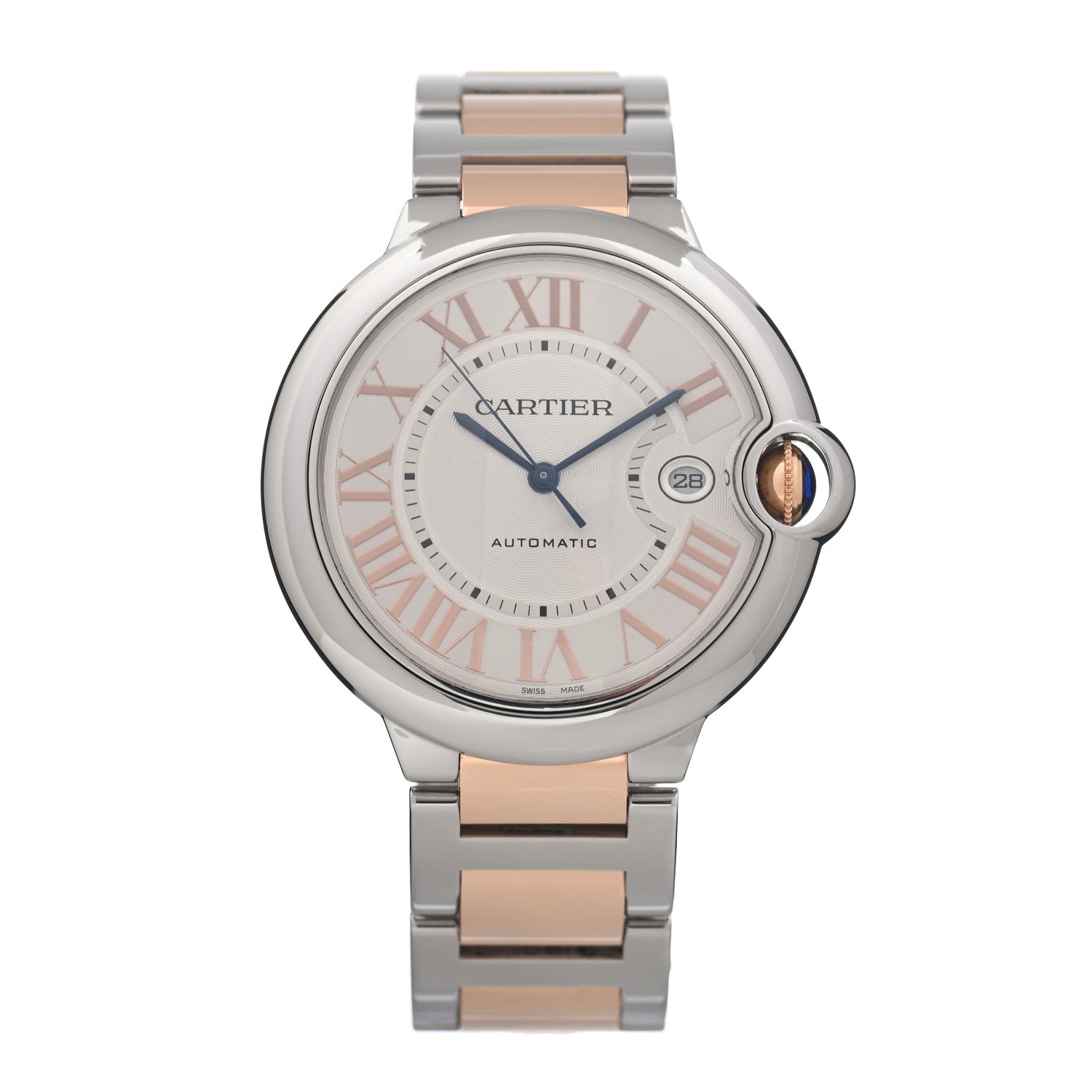 Cartier Stainless Steel 18K Pink Gold 42mm Ballon Bleu De Cartier Automatic Watch 1 of 5