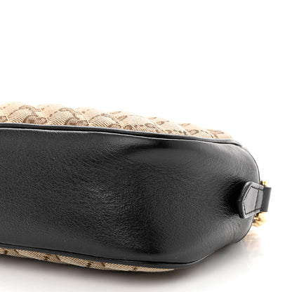 Gucci Monogram Matelasse Diagonal Small GG Marmont Chain Shoulder Bag Beige Black 11 of 11