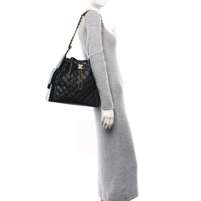 Chanel Caviar Quilted Medium Chanel 25 Handbag Black 2 of 11