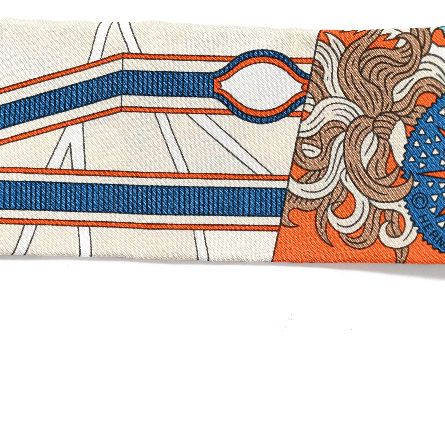 Hermes Silk De l'Ombrelle Aux Duels Twilly Bleu 5 of 5