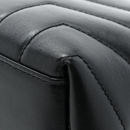 Saint Laurent Calfskin Y Quilted Monogram Monochrome Small Loulou Chain Satchel Black 15 of 17