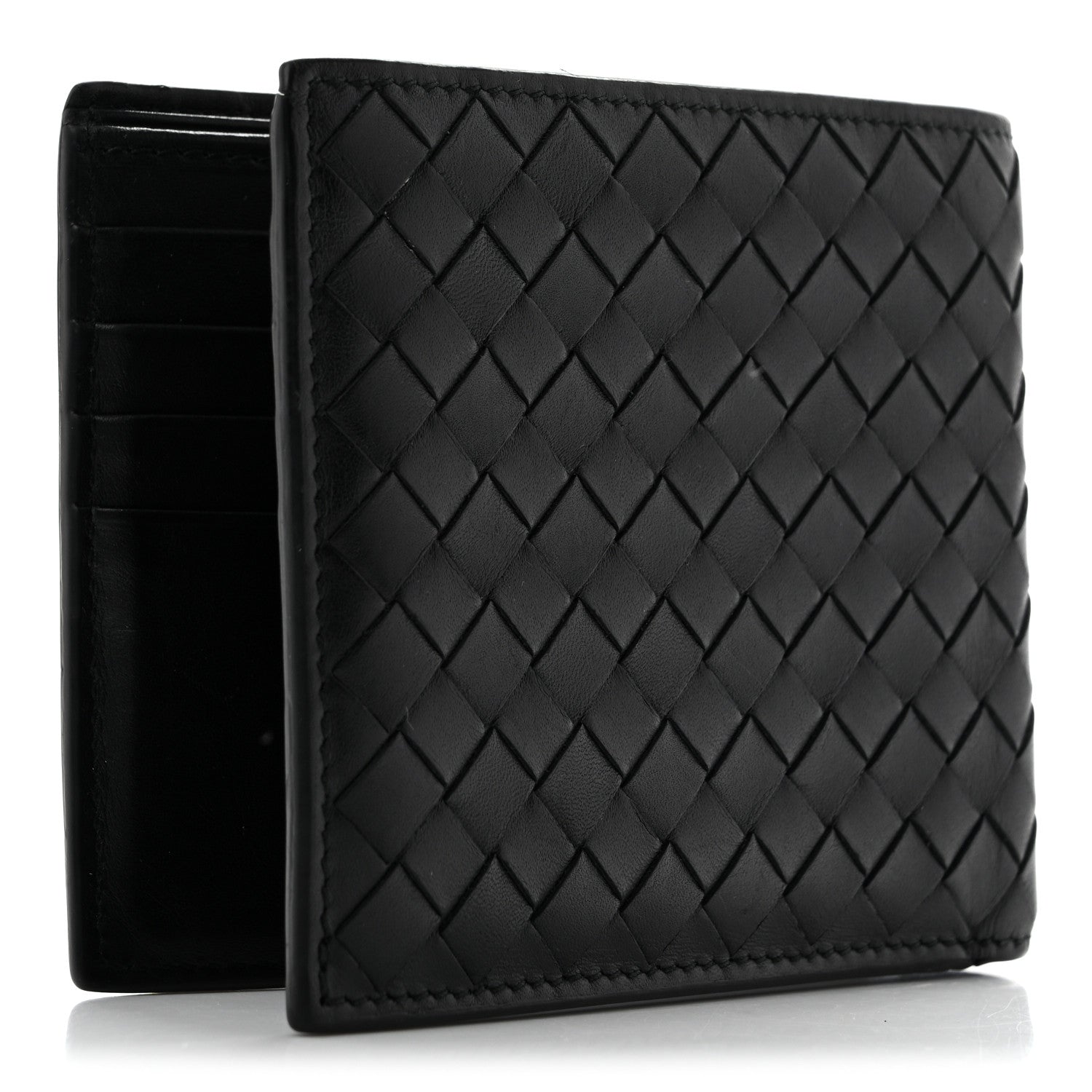 Bottega Veneta Nappa Intrecciato Bi-Fold Wallet Black 3 of 9