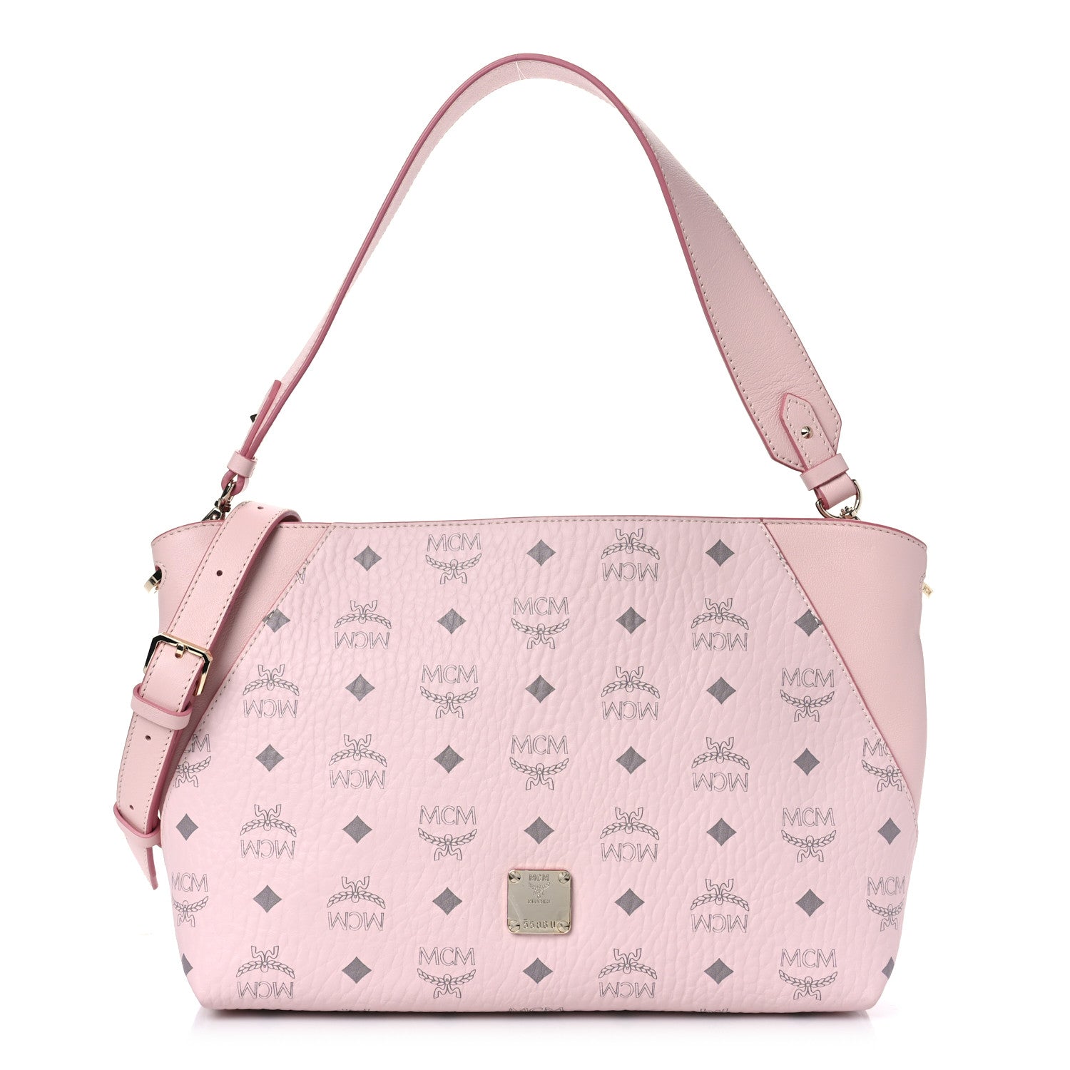 MCM Visetos Aren Shoulder Bag Powder Pink 1 of 7