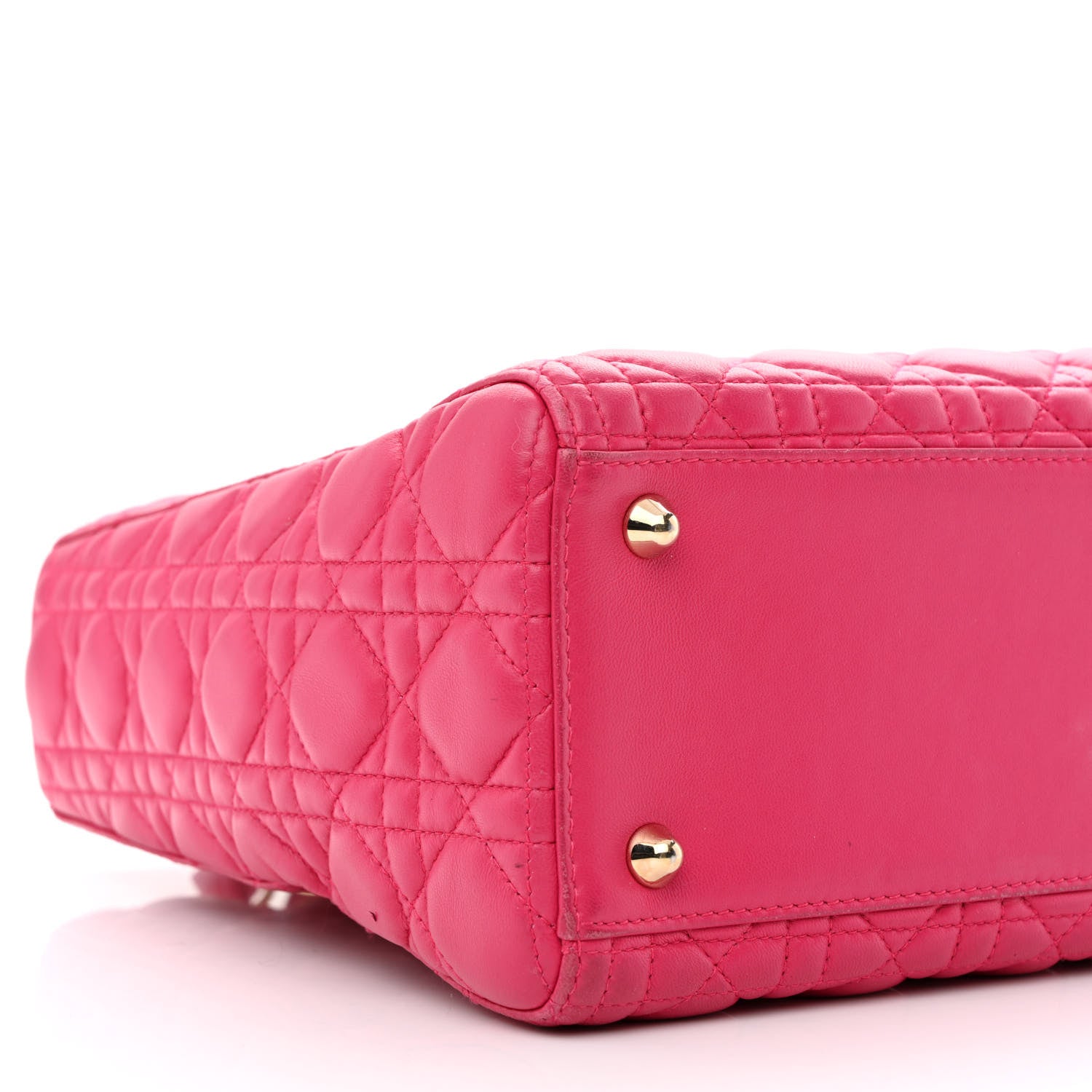 Christian Dior Lambskin Cannage Large Lady Dior Fuchsia 9 of 21