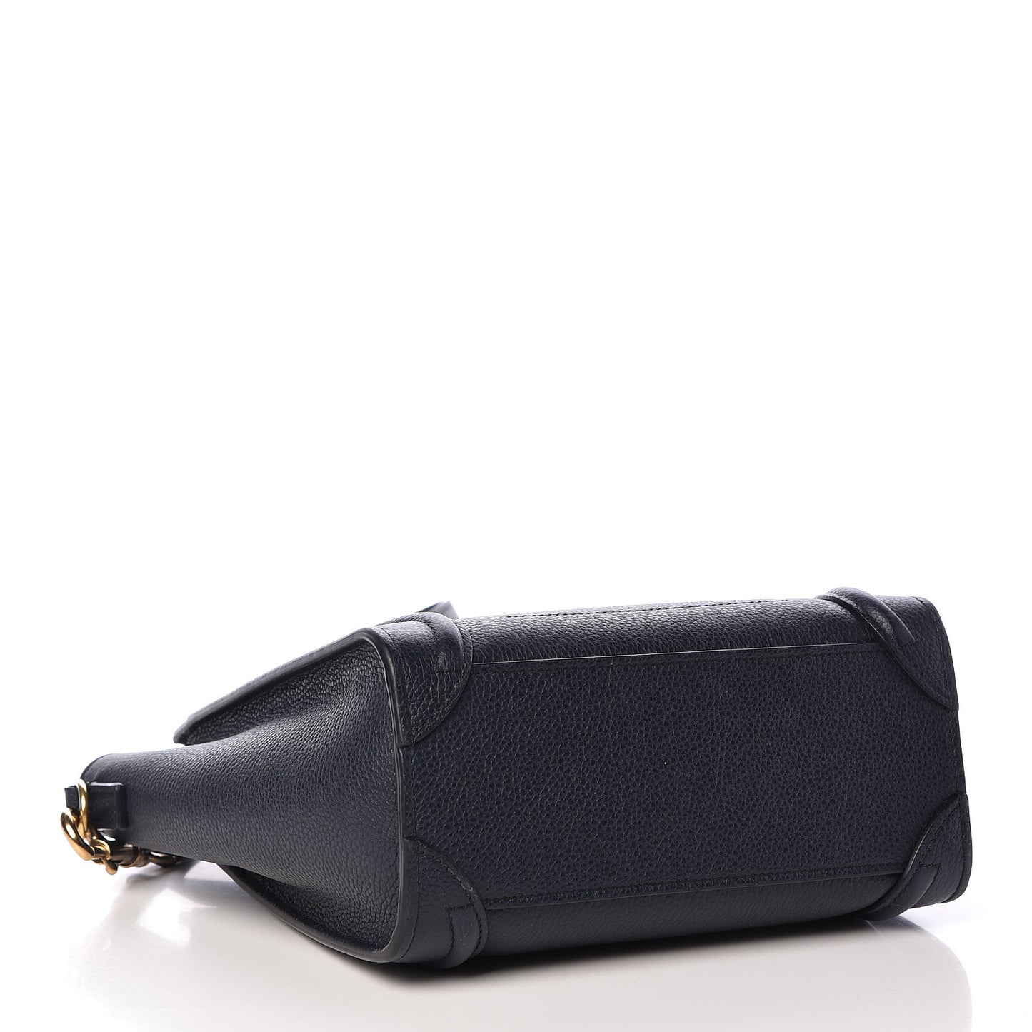 Drummed Calfskin Nano Luggage Midnight