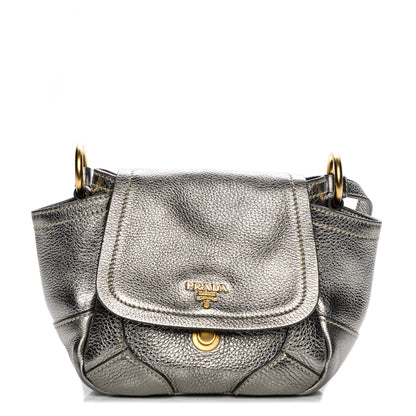 Prada Vitello Daino Crossbody Bag Acciaio 1 of 7