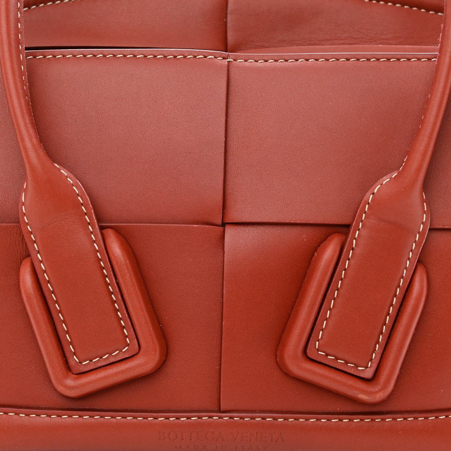 French Calfskin Maxi Intrecciato Mini Arco Rust