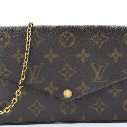 Louis Vuitton Monogram Pochette Felicie Chain Wallet Fuchsia 11 of 11