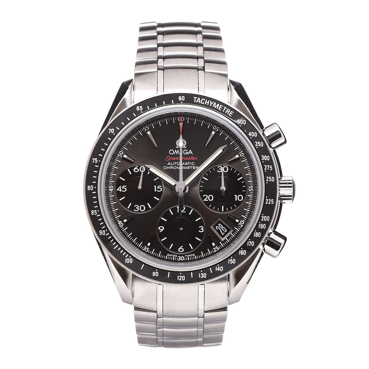 Omega Stainless Steel 40mm Speedmaster Date Chronograph Automatic Watch Grey 323.30.40.40.06.001 1 of 7