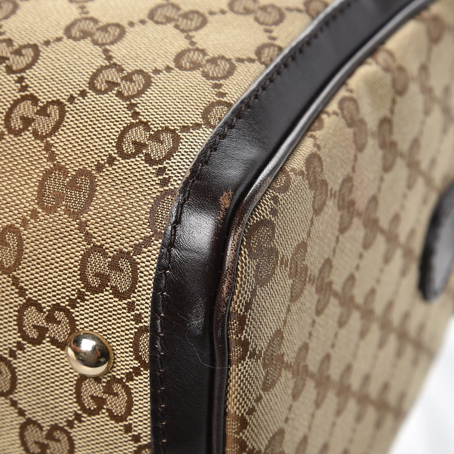 Monogram Vintage Web Medium Boston Dark Brown