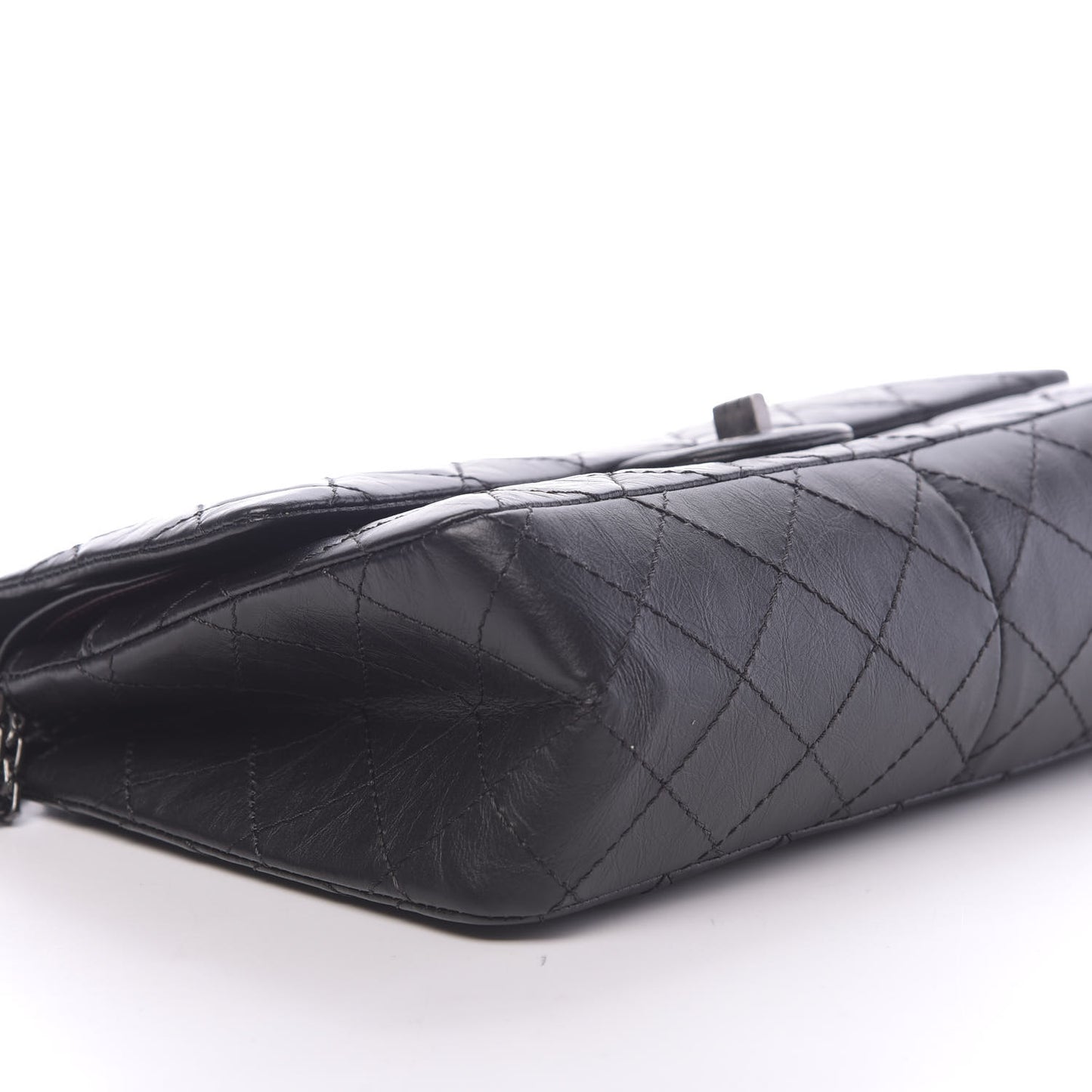 Aged Calfskin Quilted 2.55 Reissue 226 Flap Black