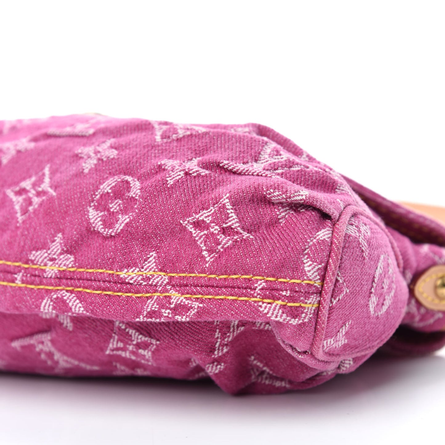 Monogram Denim Mini Pleaty Fuchsia
