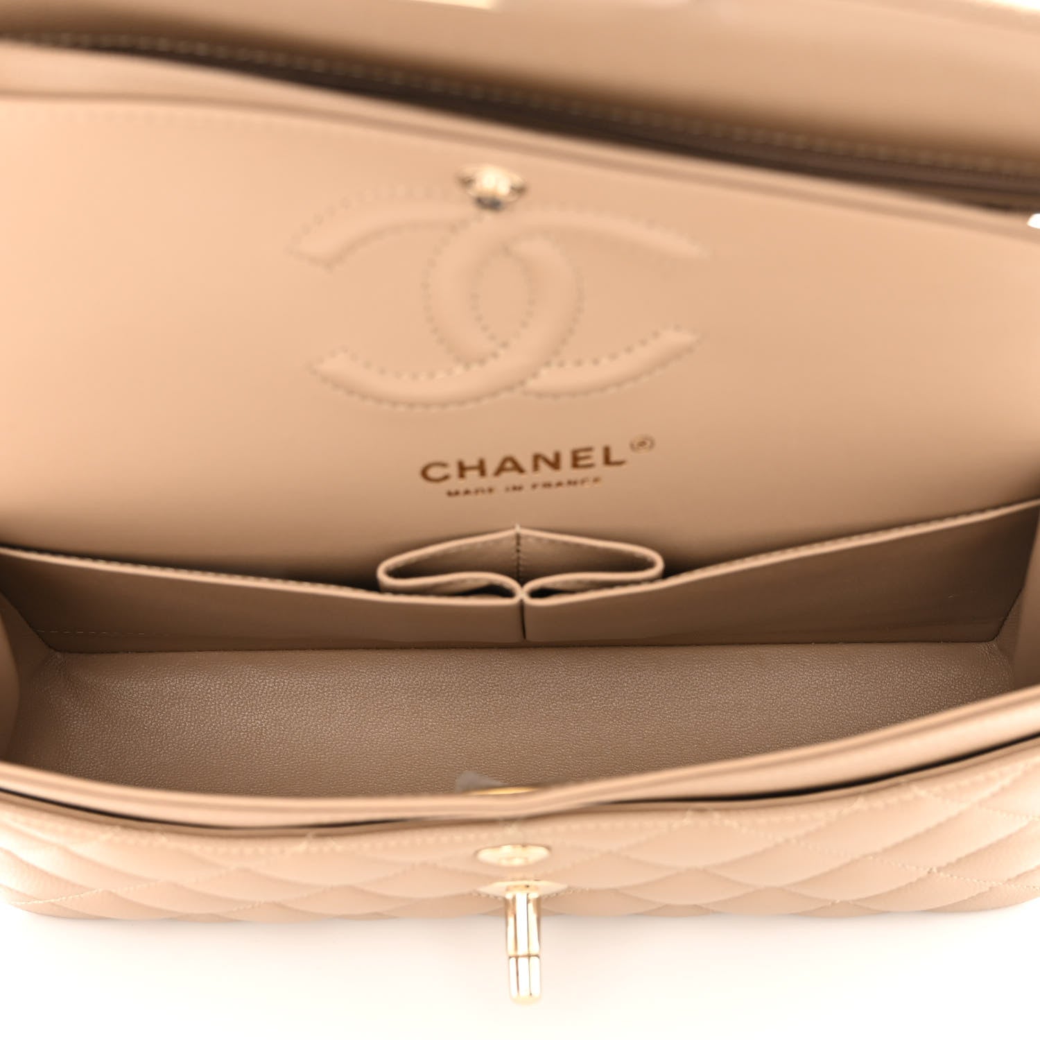 Chanel Caviar Quilted Small Double Flap Dark Beige 5 of 12