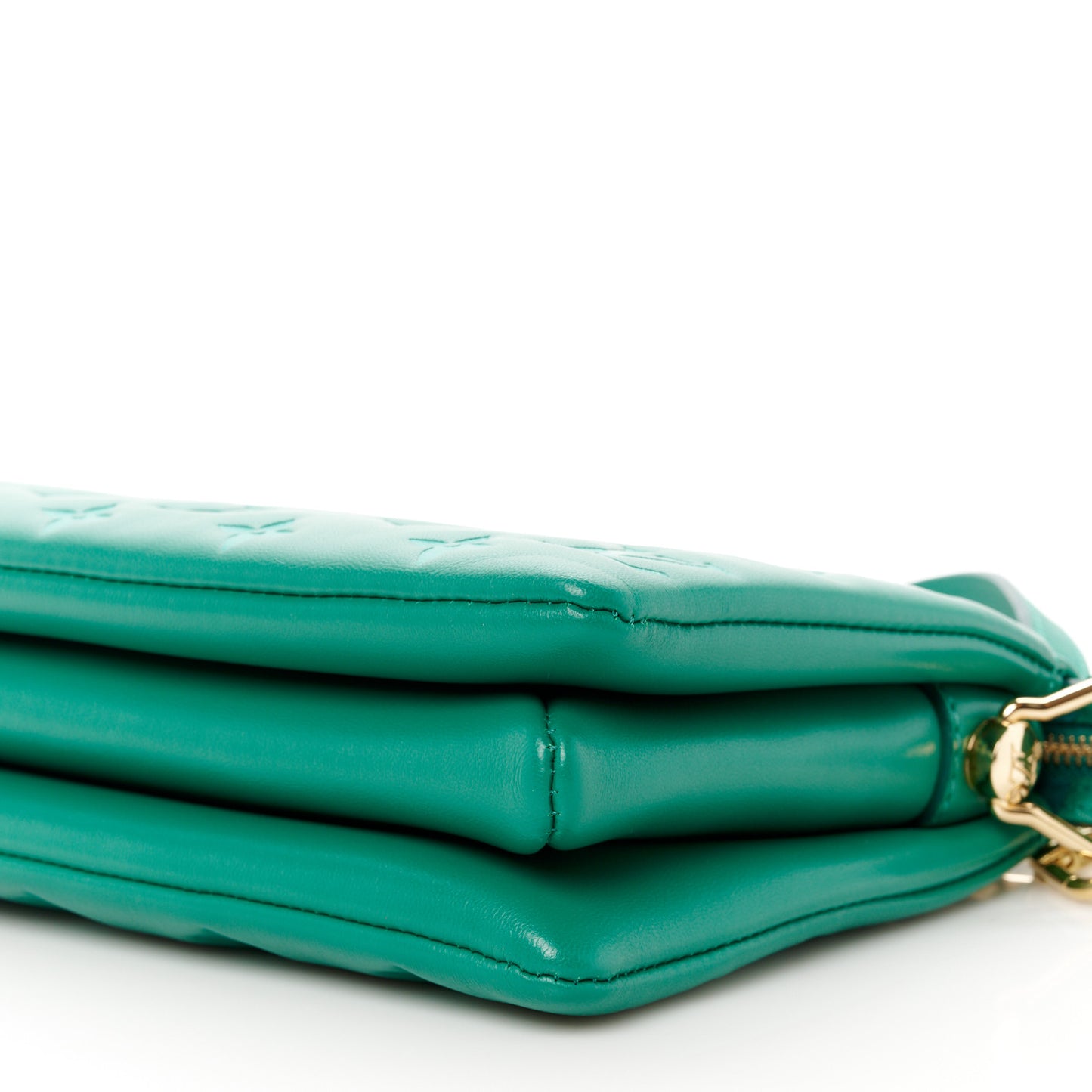 Lambskin Embossed Monogram Coussin BB Emeraude