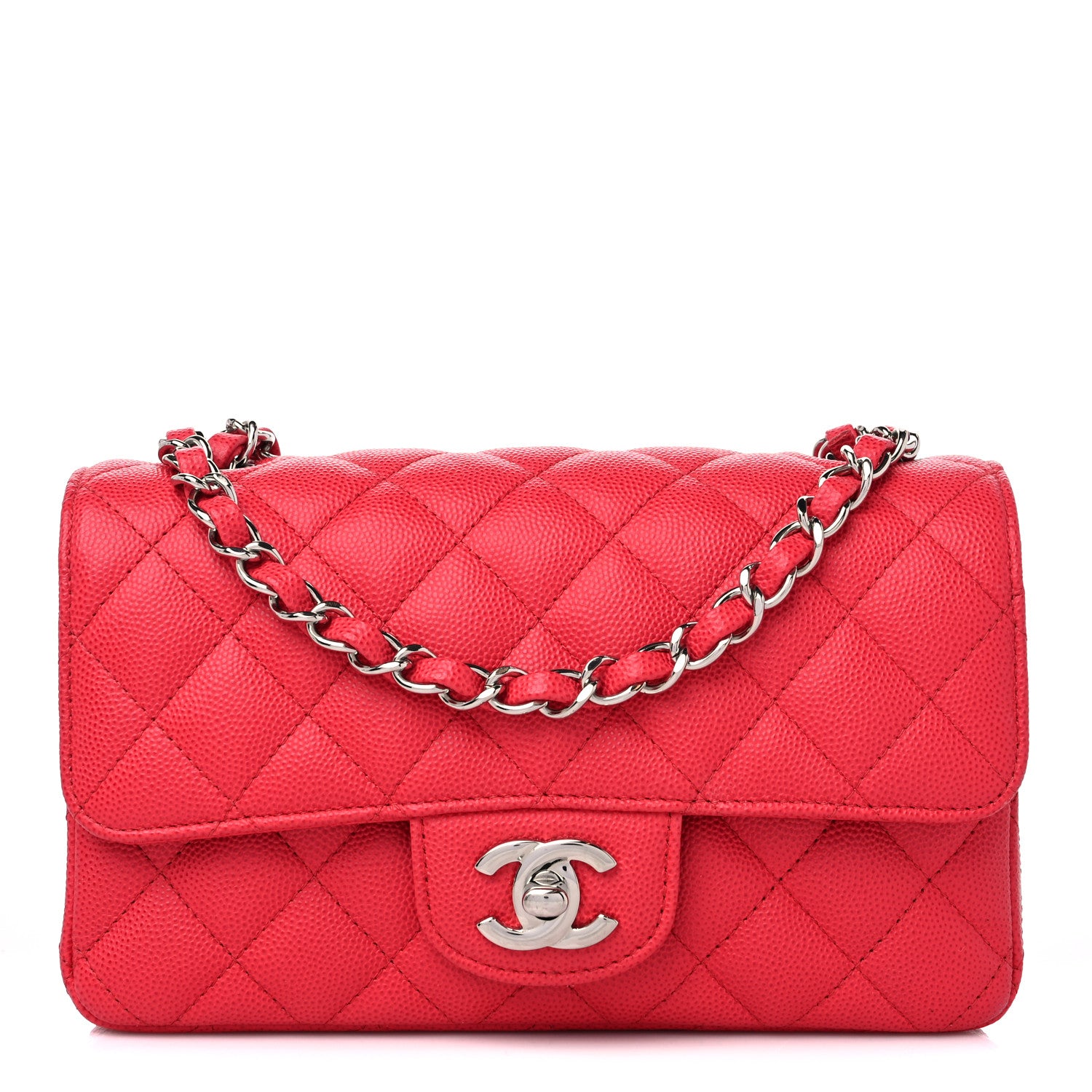 Chanel Caviar Quilted Mini Rectangular Flap Dark Pink 1 of 9