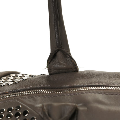 Saint Laurent Calfskin Studded Easy Sac Taupe 13 of 14