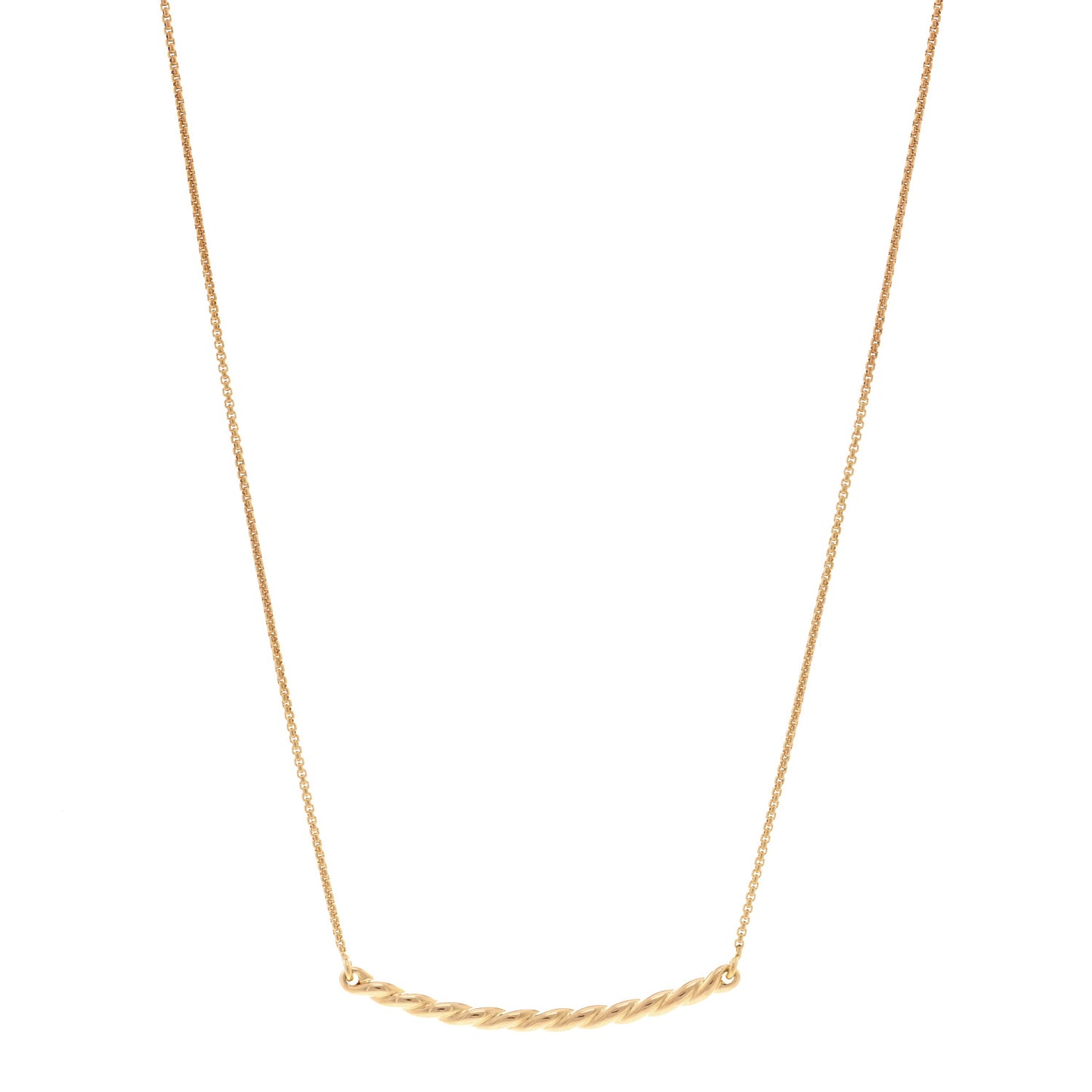 18K Yellow Gold Petite Station Pendant Necklace