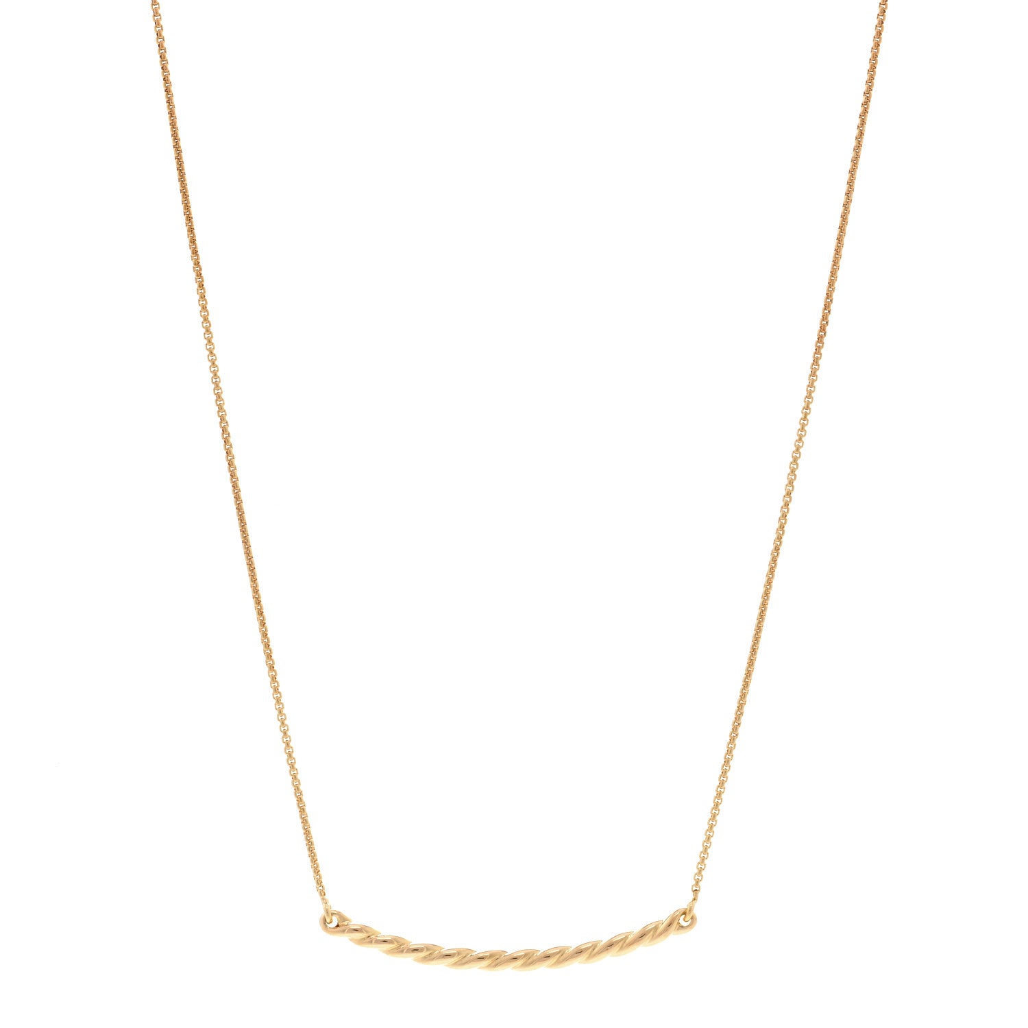 David Yurman 18K Yellow Gold Petite Station Pendant Necklace 1 of 4