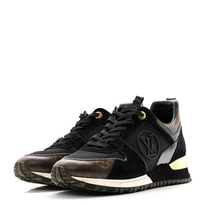 Louis Vuitton Suede Monogram Run Away Sneakers 39 Black 3 of 11