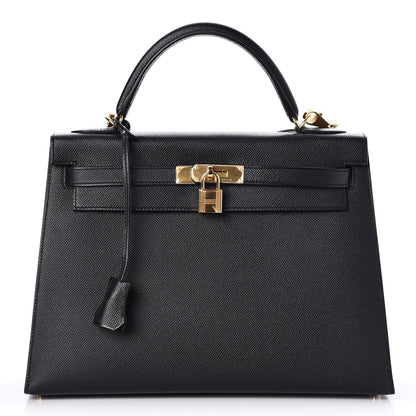 Hermes Epsom Kelly Sellier 32 Black 1 of 33