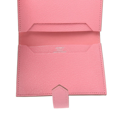 Hermes Chevre Mysore Bearn Card Holder Wallet Rose Confetti 5 of 6