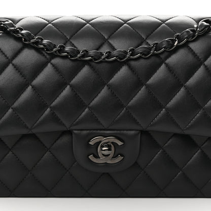 Chanel Lambskin Quilted Medium Double Flap So Black 8 of 18